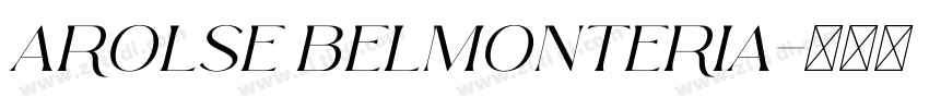 Arolse Belmonteria字体转换